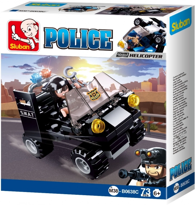 Police SWAT Quad Bike Building Set