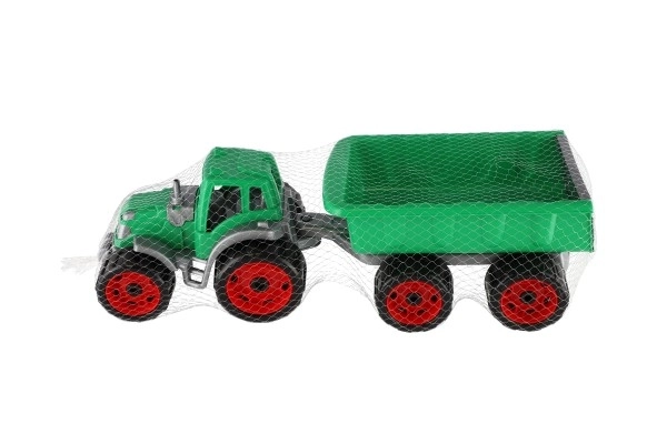 Plastic Tractor With Trailer 53cm