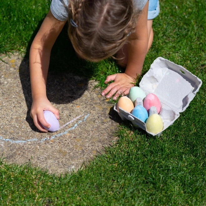 Colorful Egg-Shaped Chalk Set by Bigjigs Toys