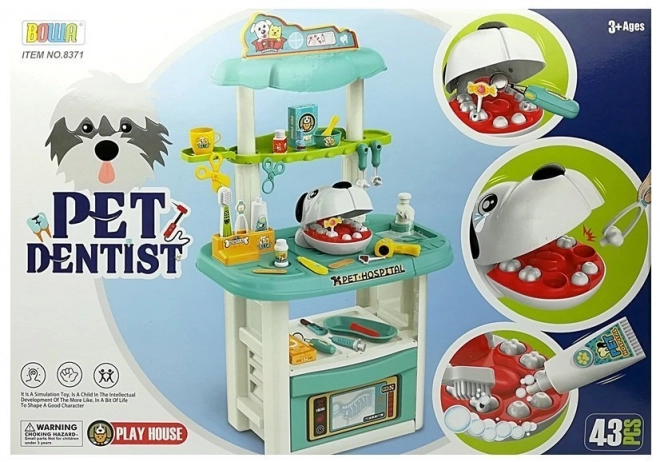 Vet Dentist Set for Kids with Dog Table