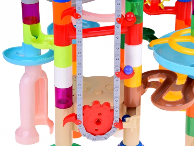 Colorful Marble Run Set with 236 Pieces