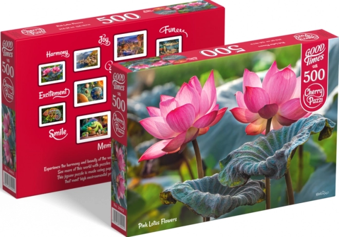 Cherry Pazzi Puzzle Pink Lotus Flowers 500 Pieces