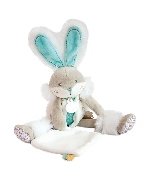 Plush Bunny Gift Set with Blanket Turquoise