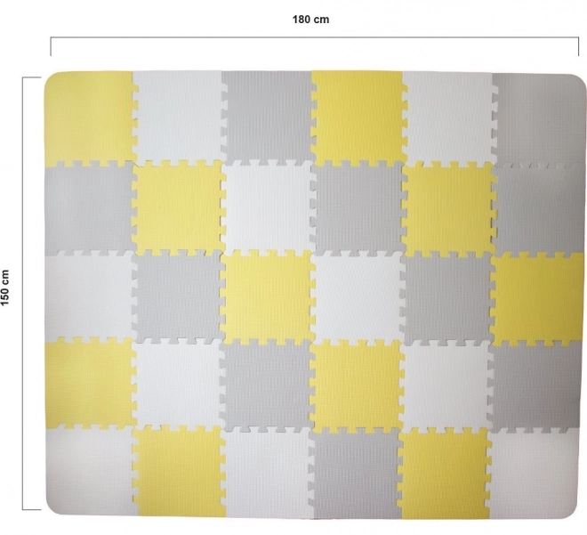 Kinderkraft Foam Mat Luno Yellow-Grey