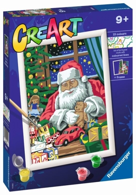 CreArt Paint by Number Kit for Kids Santa Claus