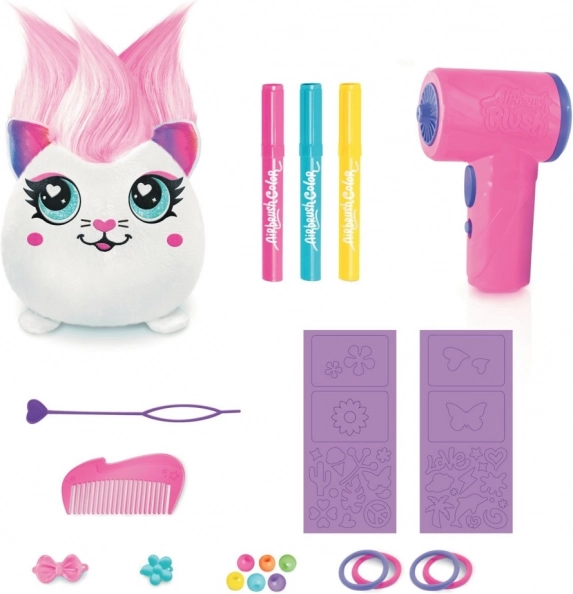 Set creativo Airbrush Hair'iffic con peluche peloso