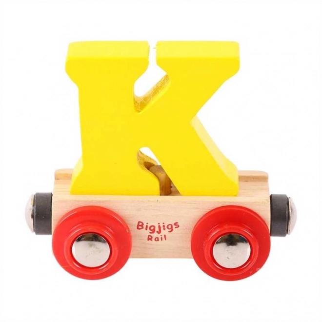 Bigjigs Rail Wooden Train Car - Letter K