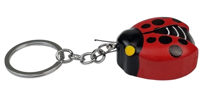 Wooden Ladybug Keychain