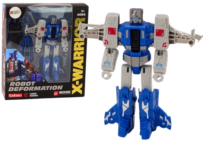 Transforming Helicopter Robot X-Warrior Blue