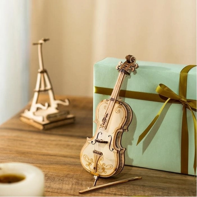 Robotic Wooden 3D Puzzle Cello