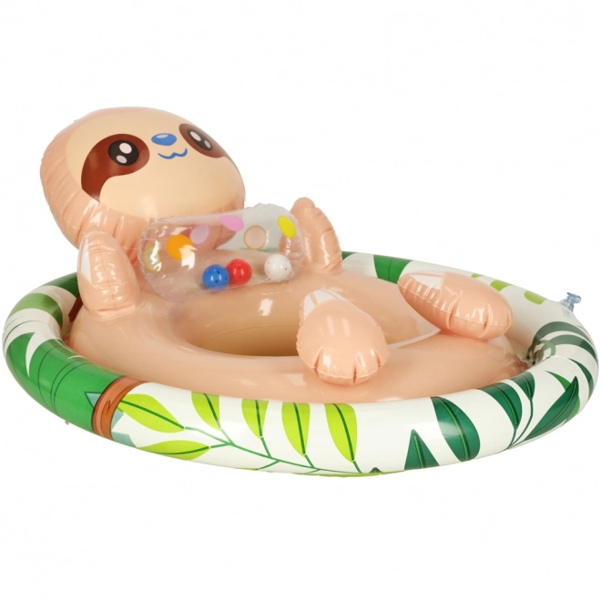 Inflatable Baby Swim Ring with Sloth Design