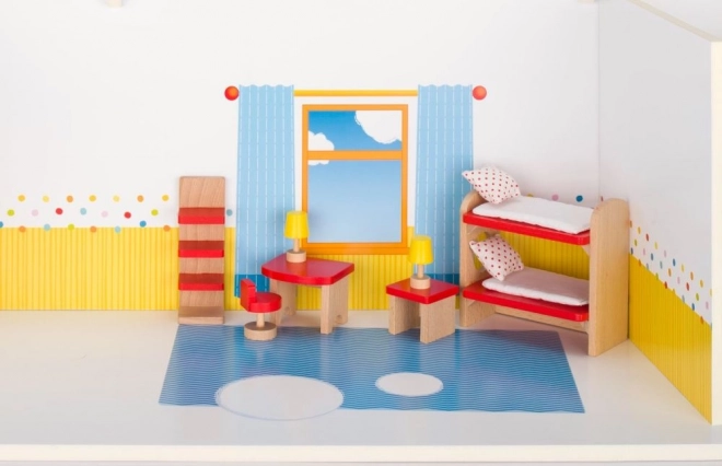 Goki Dollhouse Furniture: Kids' Room Basic