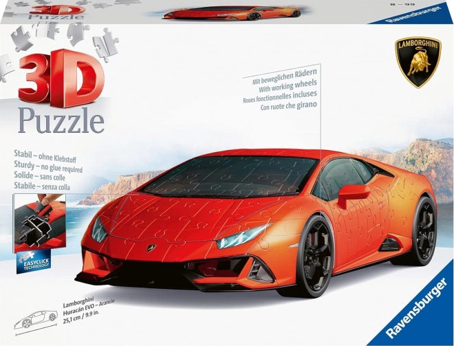 Lamborghini Huracan Evo Orange Puzzle