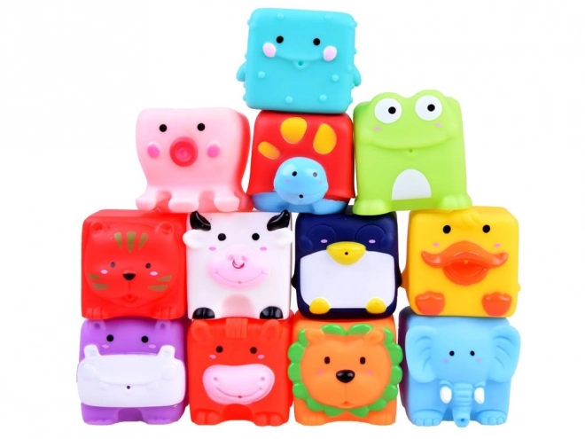 Colorful Bath Animal Toys Set 12 pcs