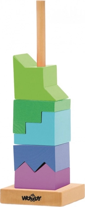 Wooden Stacking Color Tower