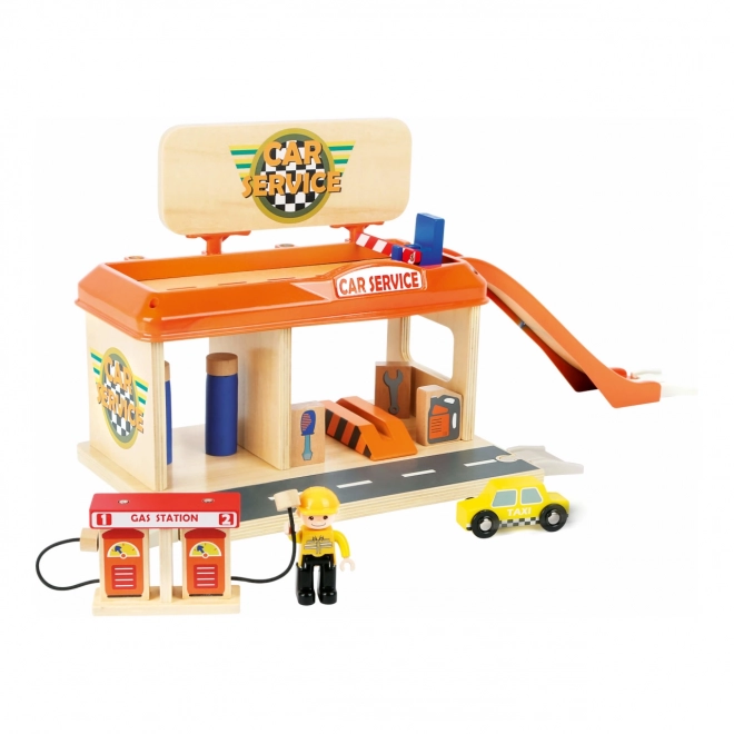 Small Foot Auto Service and Gas Station Toy Set