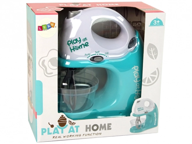 Mixer giocattolo per bambini con ciotola blu