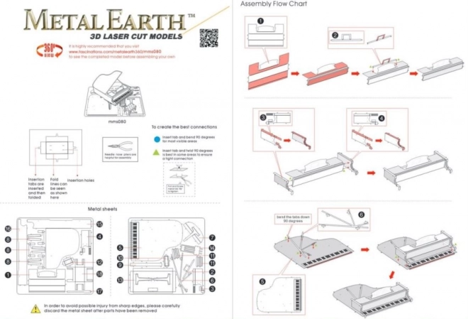 Metal Earth 3D Puzzle Piano