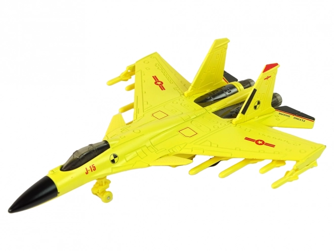 Friction-Powered Fighter Jet Yellow