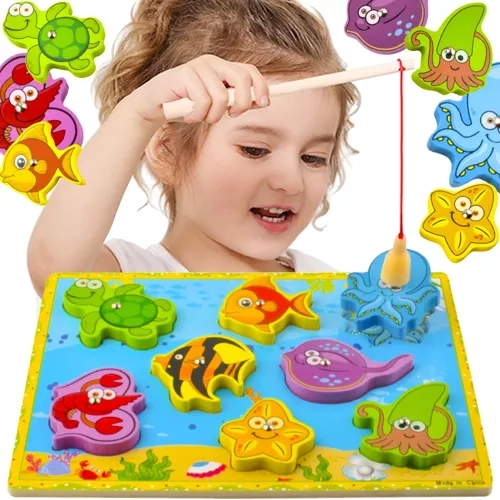 Fishing Puzzle with Magnetic Fish