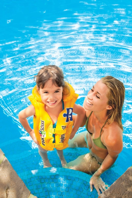 Inflatable Swim Vest with Safety Features for Kids