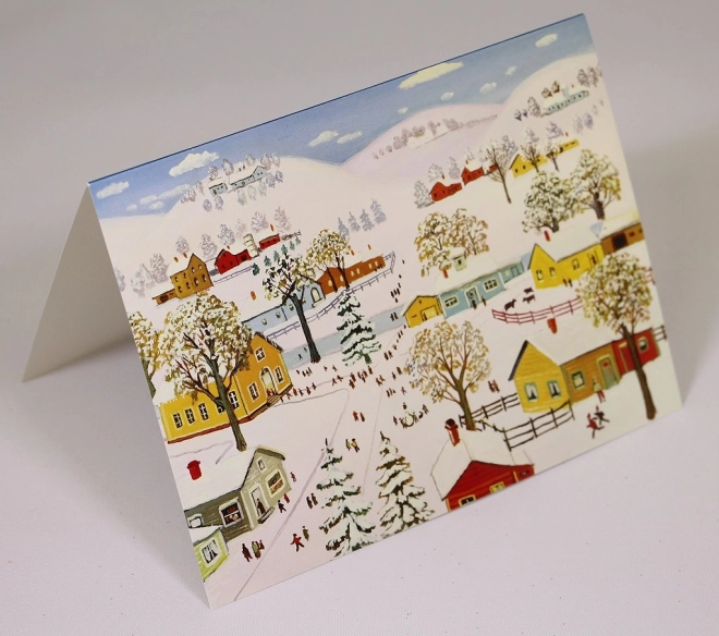 Christmas Folk Art Postcard Box by Konstantin Rodko