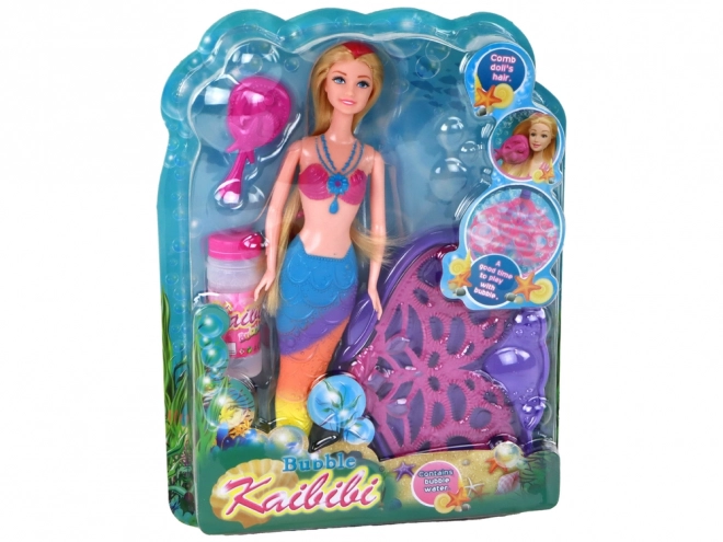 Rainbow Mermaid Doll with Magical Bubble Tail