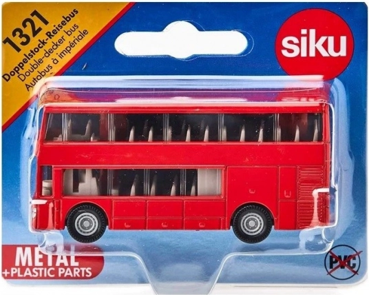 Dvoupatrový autobus SIKU – kovový model