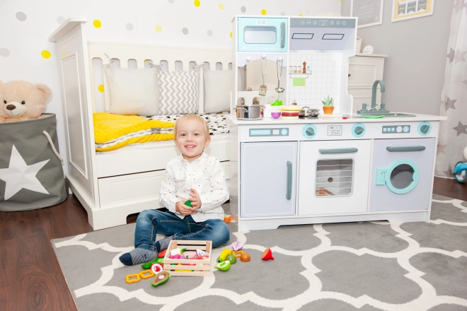 Large Wooden Children's Kitchen Set with Ecotoys Accessories