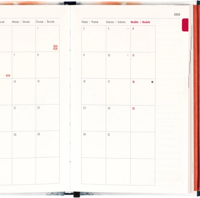 Wekelijkse agenda met magneetsluiting 2026 Japan 13x21 cm