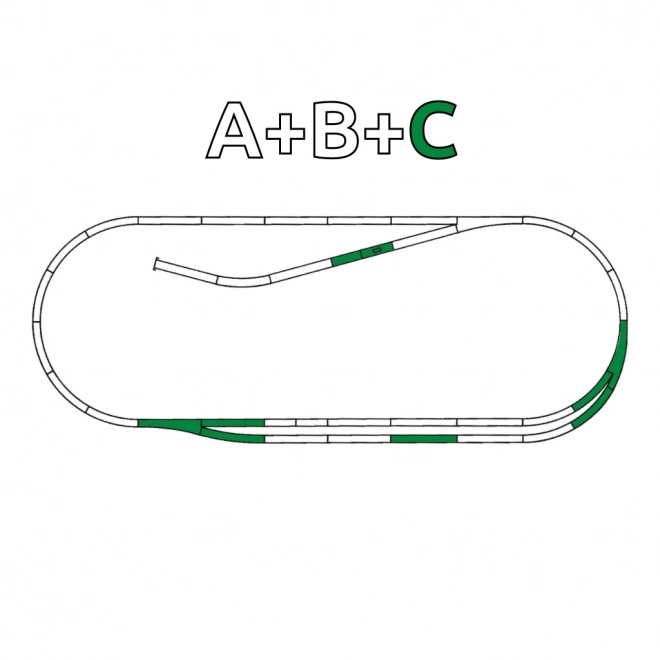 Roco Extension Track Set with Ballast Base