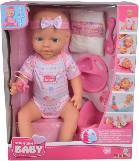 Bambola funzionale 43 cm Neonato