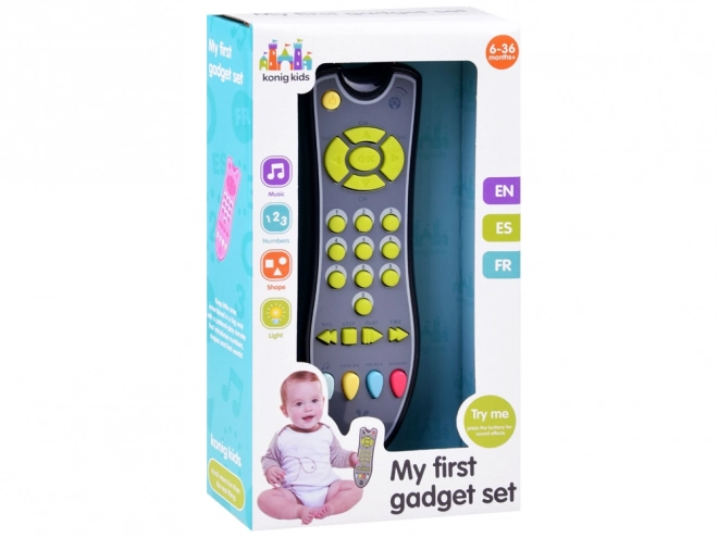 Interactive TV Remote Control Toy for Kids – Gray