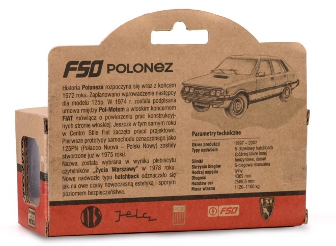 Vintage Polish FSO Polonez Model Car - White