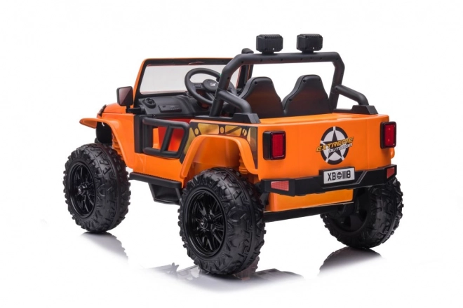 Orange Battery-Powered Ride-On Car