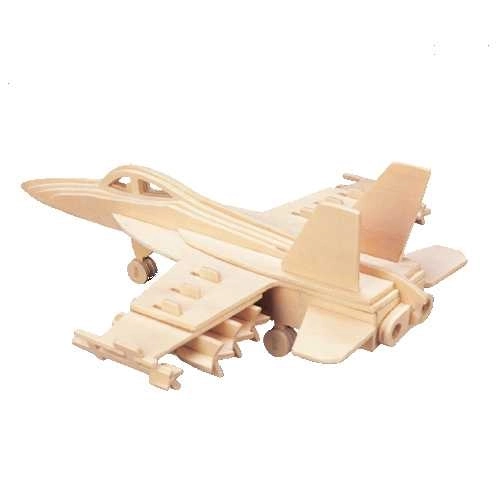 Woodcraft 3D Puzzle Fighter Jet