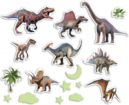 Adesivi da parete dinosauri luminosi al buio