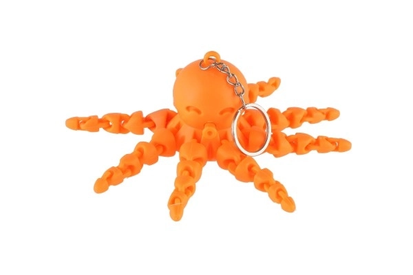 Colorful Flashing Octopus Keychain