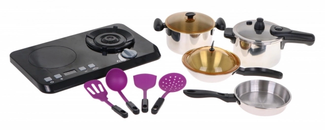 Interactive Cooking Set for Kids 3+ with Sound and Light Effects