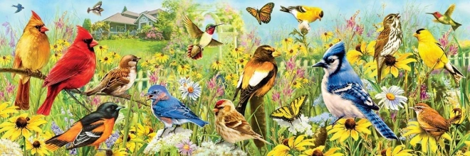 Panoramic Puzzle Garden Birds 1000 Pieces