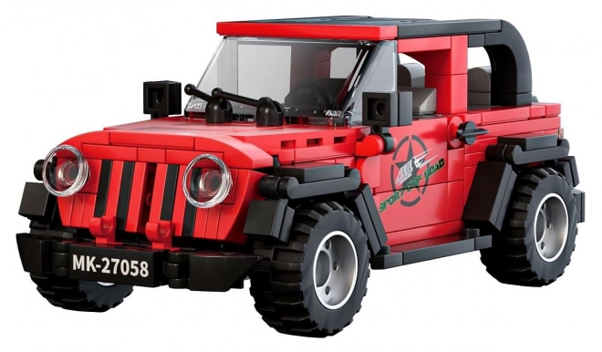 Red Off-Road Vehicle Building Block Set