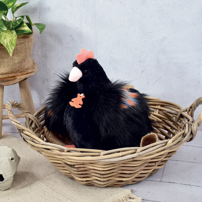 Black Plush Chicken by Histoire d'Ours