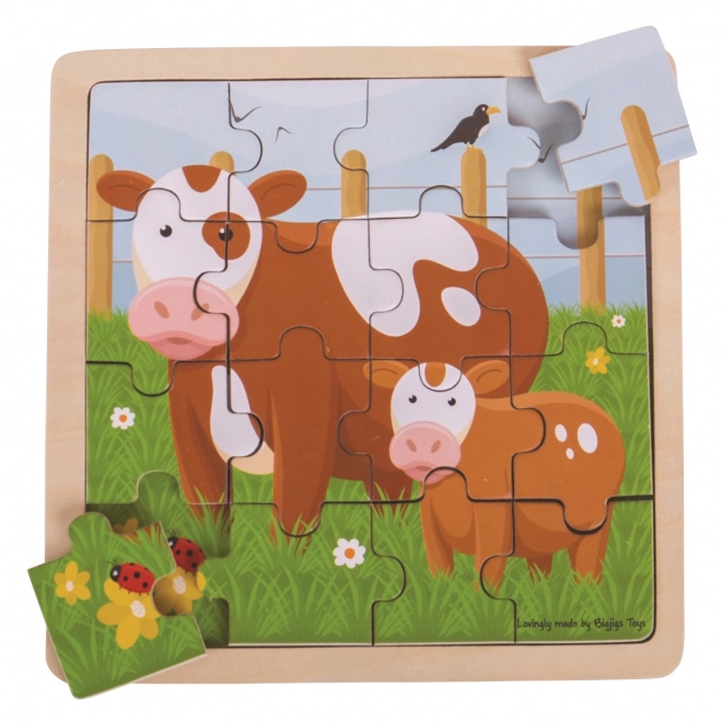 Bigjigs Toys Cow and Calf Puzzle