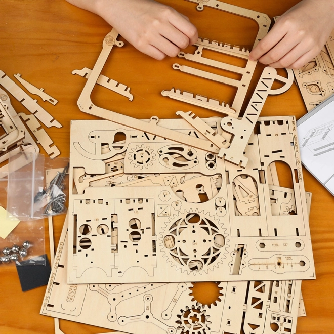 Robotime Rokr 3D Wooden Puzzle Marble Run: Explorer