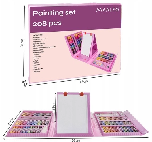 Deluxe Art Set with 208 Pieces in Carrying Case