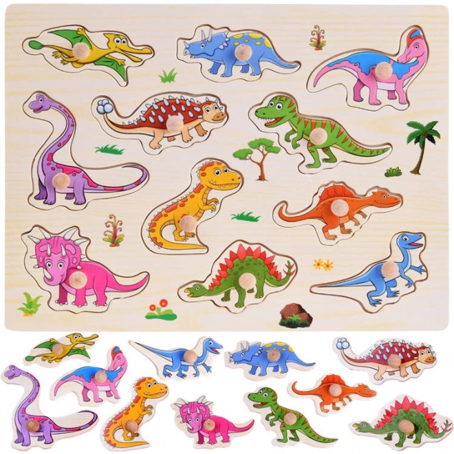 Wooden Dinosaur Puzzle Set