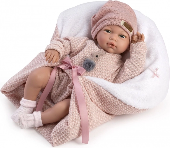 Guca Blanca – realistic baby doll with sounds, soft fabric body, 38 cm