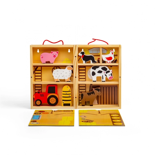 Farm Animal Playset Box by Bigjigs Toys