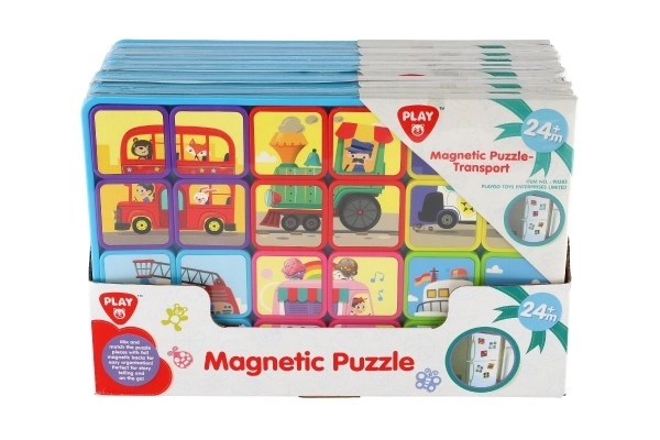 Magnetic Puzzle Board - Transportation Theme