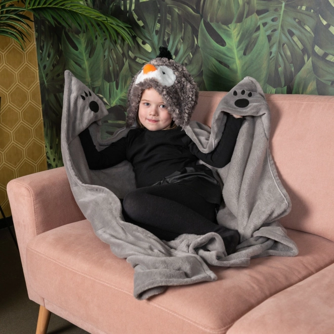 Cozy Noxxiez Penguin Hooded Blanket for Kids